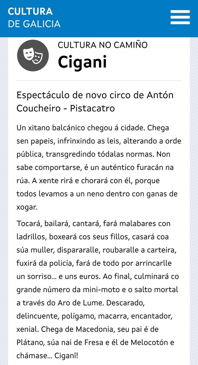 DeApelidoFlores's tweet image. B tardes!

#Datos
Es la Axencia Galega das Industrias Culturais(#AGADIC)...

...la q a través d la programación cultural  d @CulturaXunta para llevar el #Xacobeo a algunas localidades d #Galicia...

...✍🏽texto y eligió la pieza.
Conselleiro @RomanLalin
@ppdegalicia Un saludo !
