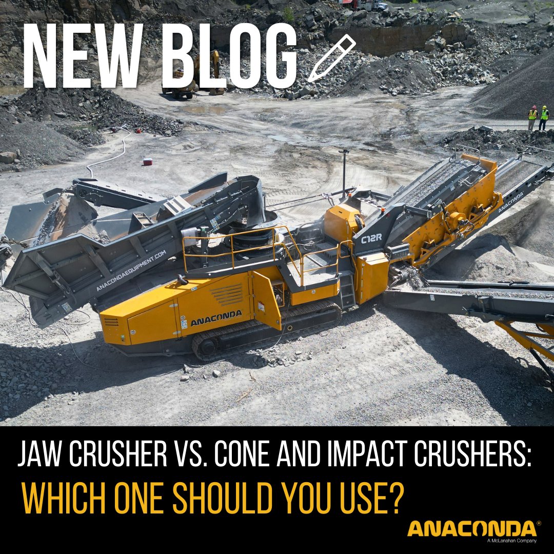 Not sure which crusher fits your site? 

This blog compares jaw, cone and impact crushers so you can confidently choose the machine that best suits your material processing needs and throughput goals.

⚙️ Here’s a breakdown of how they compare: bit.ly/47y5Q5j