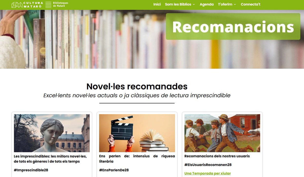 bibliosmataro's tweet image. A la nostra pàgina web, cada mes, et proposem lectures🧑‍💻molt interessants. Consulta-les➡️n9.cl/04kh78
#prescripciólectora #fomentdelalectura