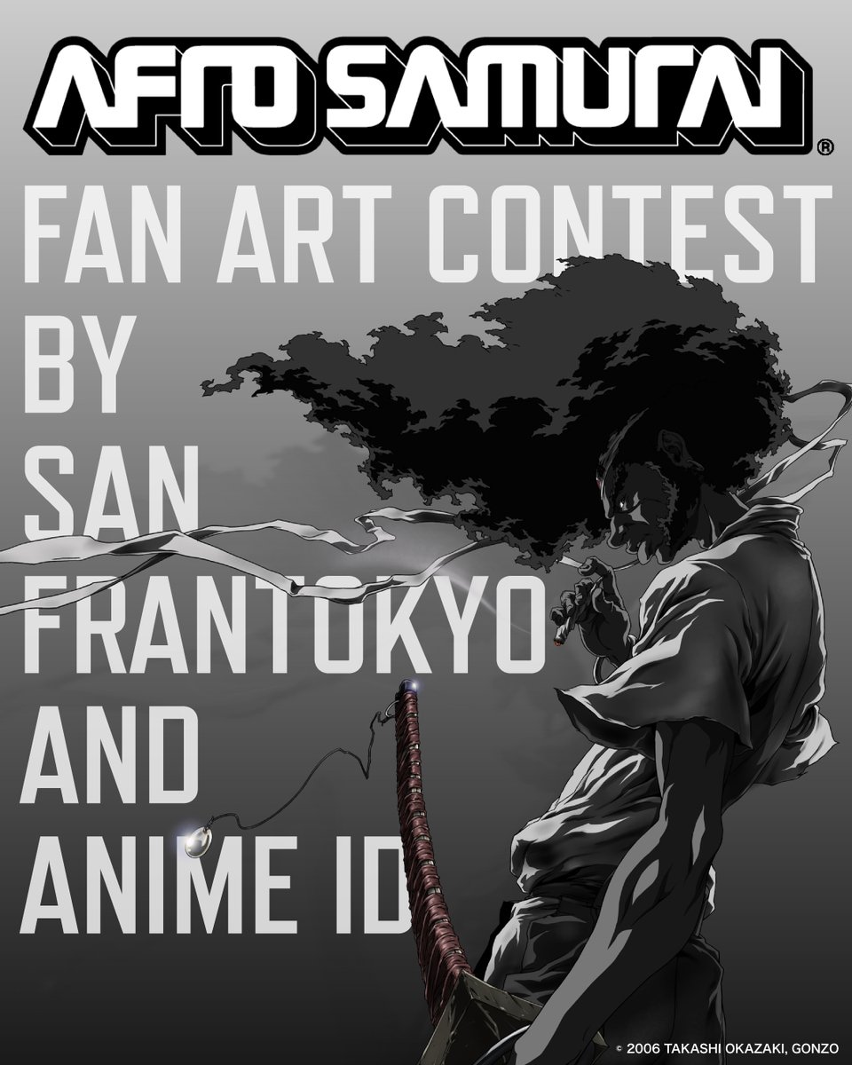 Calling all artists and anime fans! 
Show us your best Afro Samurai-inspired fan art 
Submissions open until Sept 17

Prize
💫$150 Crunchyroll Gift Voucher
⛩️San FranTokyo x Afro Samurai Digital Figurine &amp; T-shirt

🧵for details