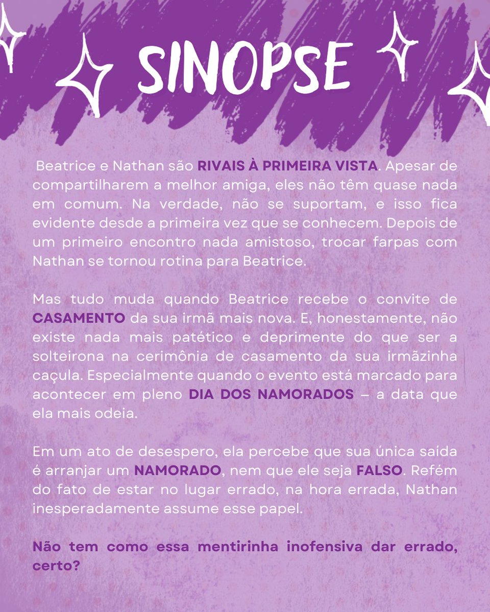 💜 ALERTA DE LANÇAMENTO - ATÉ QUE SEJA VERDADE 💜

- Enemies to Lovers.
- Fake dating.
- Na promoção de lançamento por 5,99.
- Gratuito no Kindle Unlimited. 

📚 Leia aqui: a.co/d/hKjTlzx