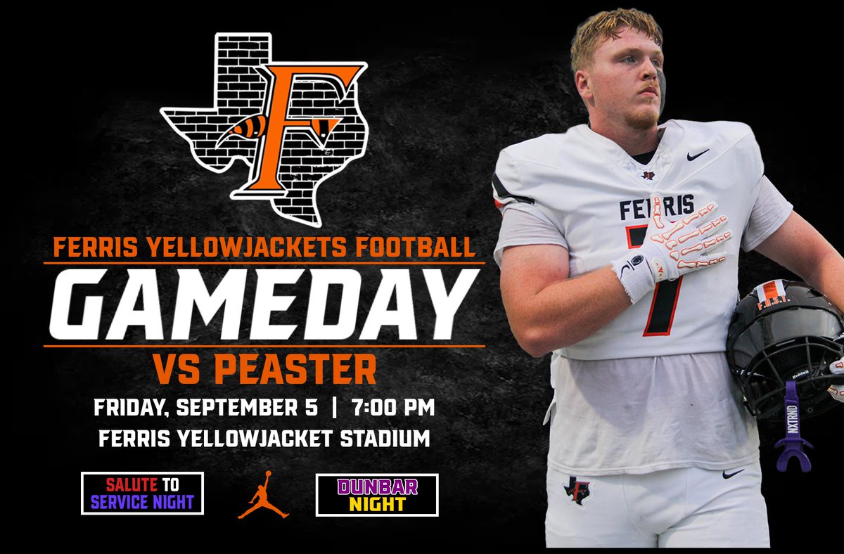 FerrisFB_'s tweet photo. Game day! First one at home, see you there Jacket Nation!🟠⚫️
@JacketNationFHS @FerrisISD @ferrisallsports @castillo_ac @DavidHansen07 # F.A.S.T. https://t.co/Ccg25p6kzC