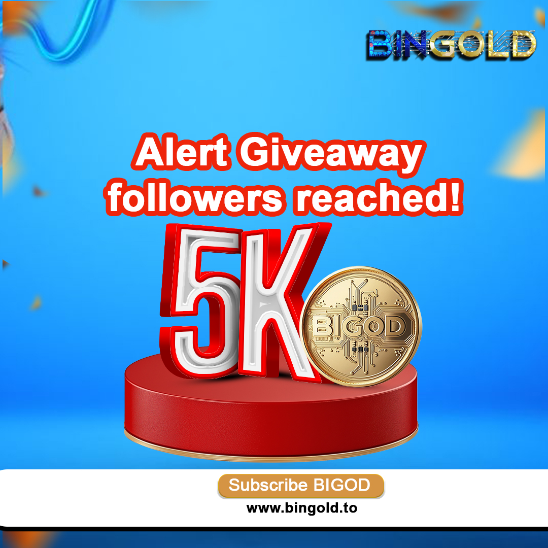 Alert Giveaway - 5K followers reached!

Huge thanks to the GOLDEN community! To celebrate, we're giving away:
🎁 5 x 4 USDT in BIGOD (choose randomly)

How to enter: 
Follow @BIGODToken
Like &amp; RT this post
Drop your BIGOD wallet (BSC) on Trust Wallet
Join our Telegram -&gt;