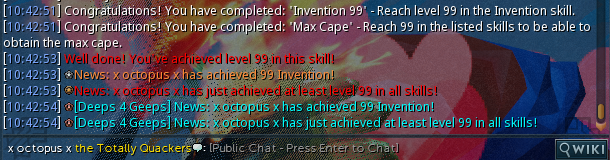 osrsocto's tweet image. Maxed 😌