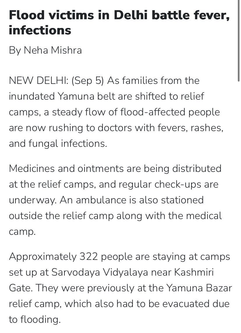 Exclusive:

As families from the inundated Yamuna belt are shifted to relief camps, a steady flow of flood-affected people are now rushing to doctors with fevers, rashes, and fungal infections.

ptinews.com/editor-detail/…