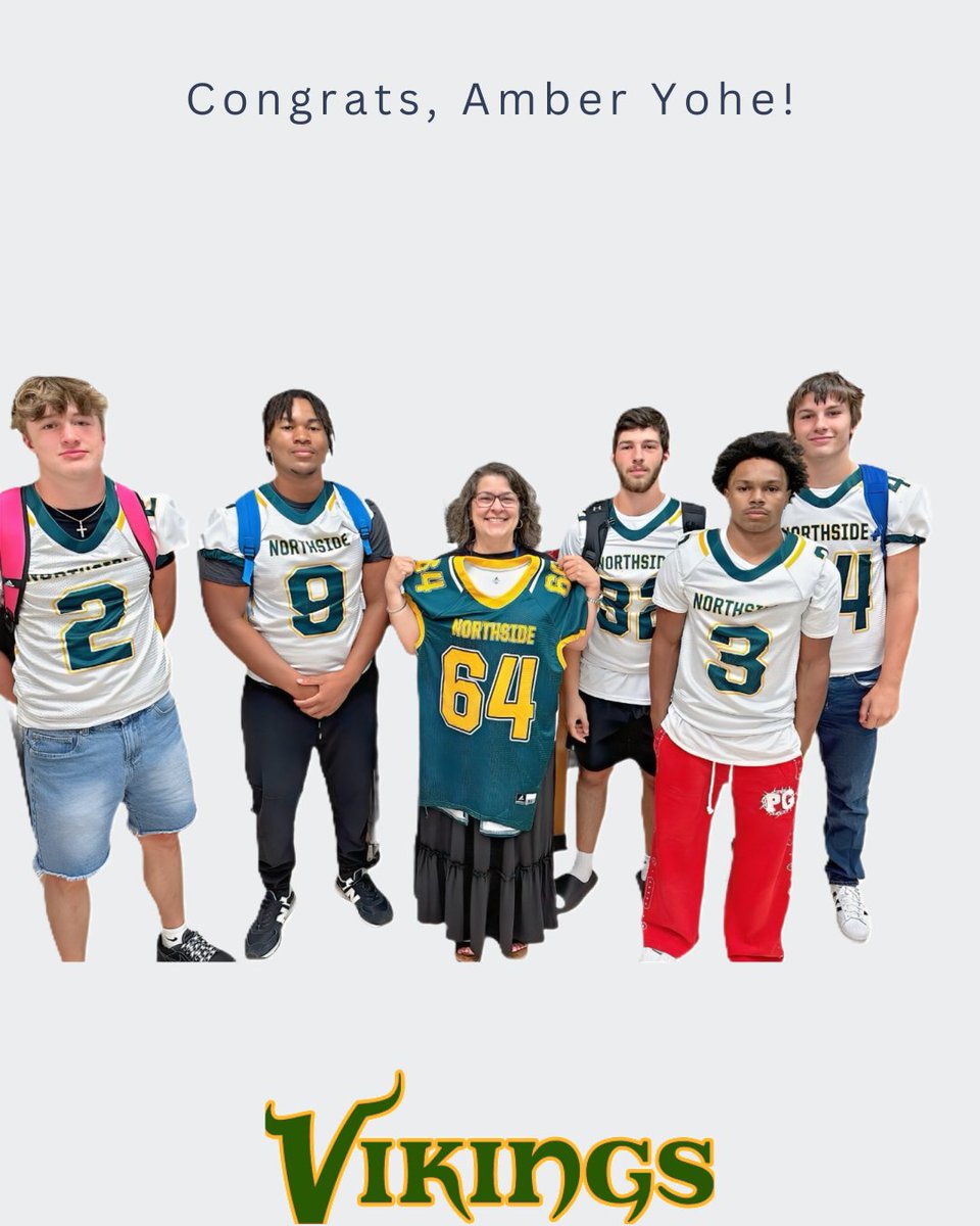 Each week, our football team recognizes a staff member chosen and voted on by the players. This week, we’re proud to honor Ms. Amber Yohe, our Biology and Ecology teacher.
Thank you, Ms. Yohe, for your dedication, care, and the positive impact you make every day on our students!