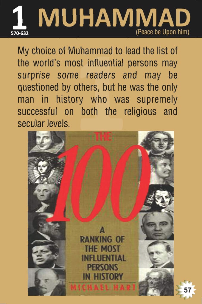 Janipashashaik_'s tweet image. 📖 Michael H. Hart ranked Prophet Muhammad ﷺ as the most influential person in history, noting he was the only man supremely successful in both religious &amp;amp; secular spheres.
#ProphetMuhammad #KnowMuhammad #MuhammadForAll