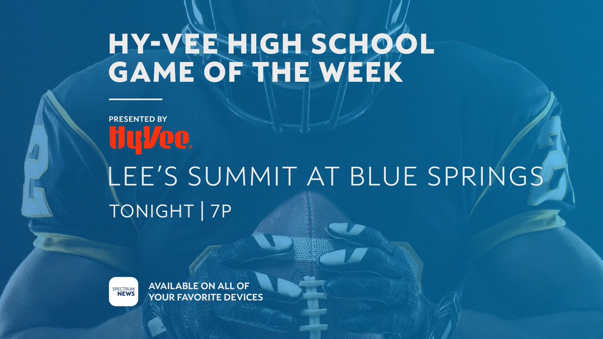 This week's Hy-Vee Game of the Week features Lee’s Summit at Blue Springs. Coverage starts at 7:00 p.m. on Spectrum News Kansas City or at spectrumlocalnews.com/app?cid=twitte…