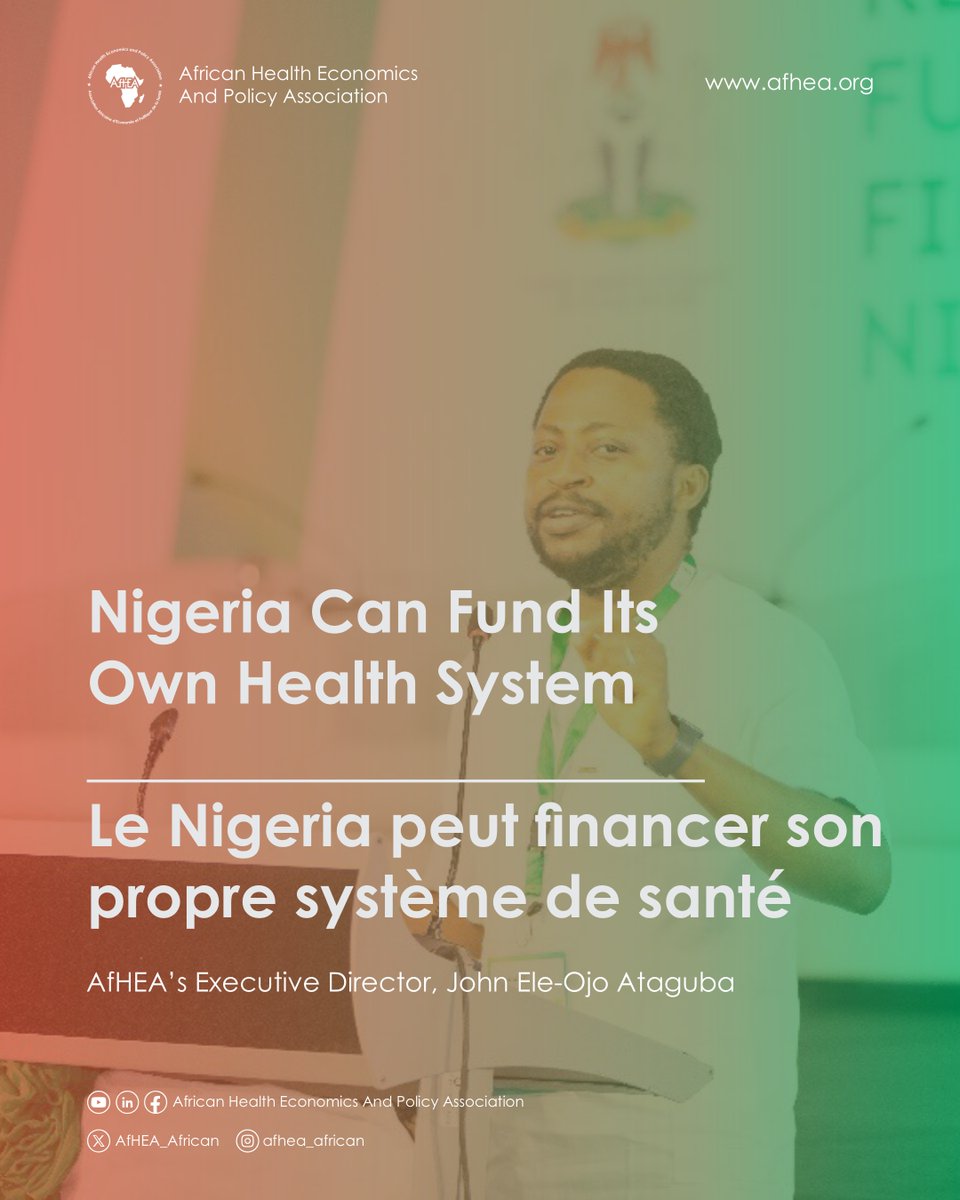 Nigeria can fund its own health system 🇳🇬💡 AfHEA says reforms in taxation, governance &amp; budget use are key to sustainable healthcare. 

Read more: afhea.org/nigeria-can-su…