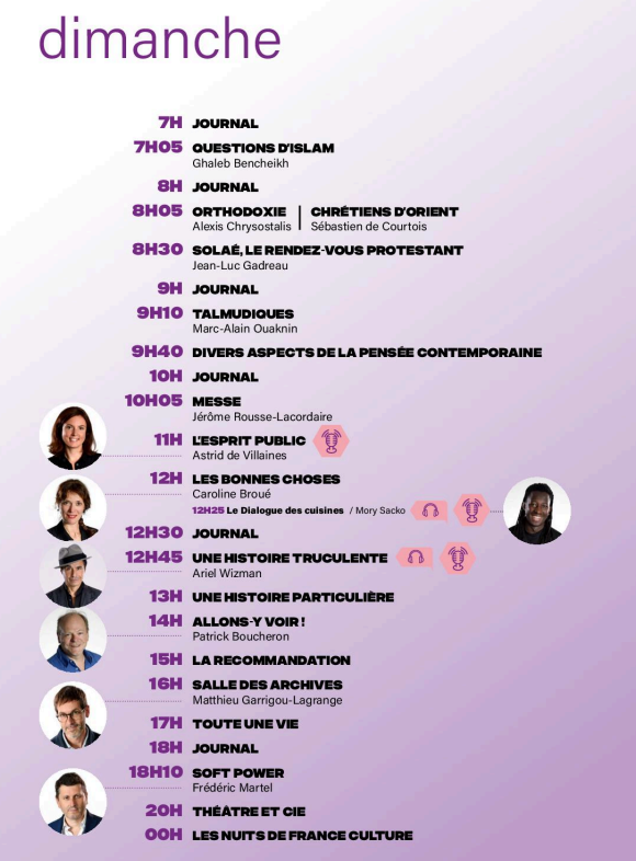 [RADIO]

La grille de France Culture le week-end