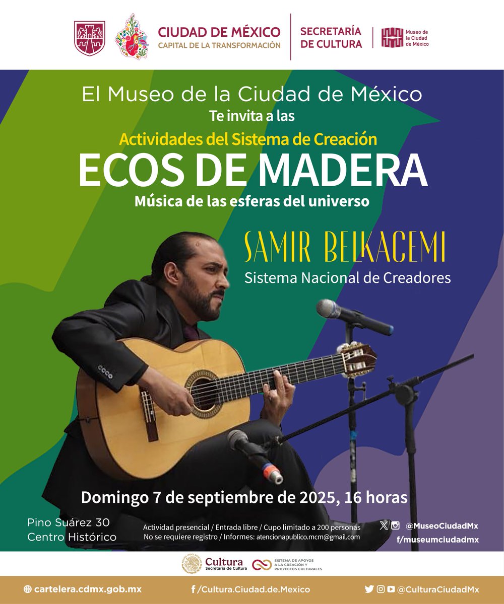 #Concierto |¿Te gustaría asistir a un concierto que propone sonidos nuevos?
Descubre música original que entrelaza la elegancia de lo clásico con el alma del blues, el ritmo del flamenco y la libertad del jazz.

ENTRADA LIBRE SIN REGISTRO

📅Domingo 7 de septiembre, 16 h