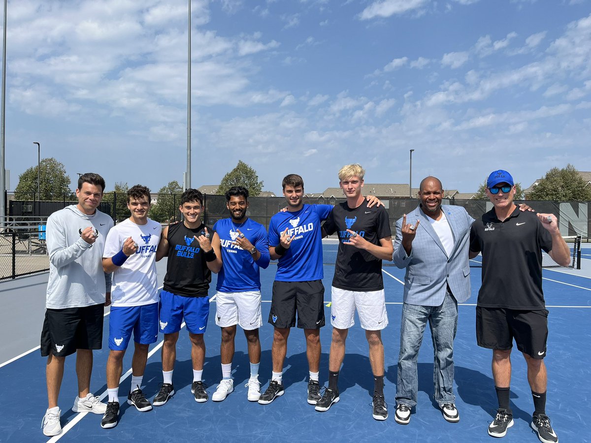 Ring SZN!!  A Big S/O to our <a href="/UBmenstennis/">UB Men’s Tennis</a> team for becoming both the 2025 regular season and <a href="/MACSports/">MACtion</a> tournament Champs!!  Under <a href="/UBCOACHNAILS/">Lee Nickell</a> and <a href="/TonyMiller716/">Tony Miller</a> leadership there is definitely more of these in the future!! 🤘🏾#GoBulls