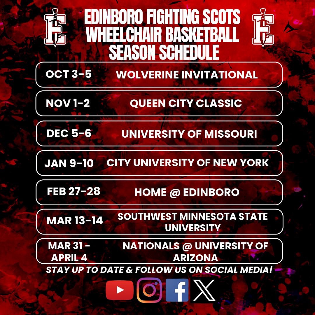 Edinboro Wheelchair Basketball tweet media