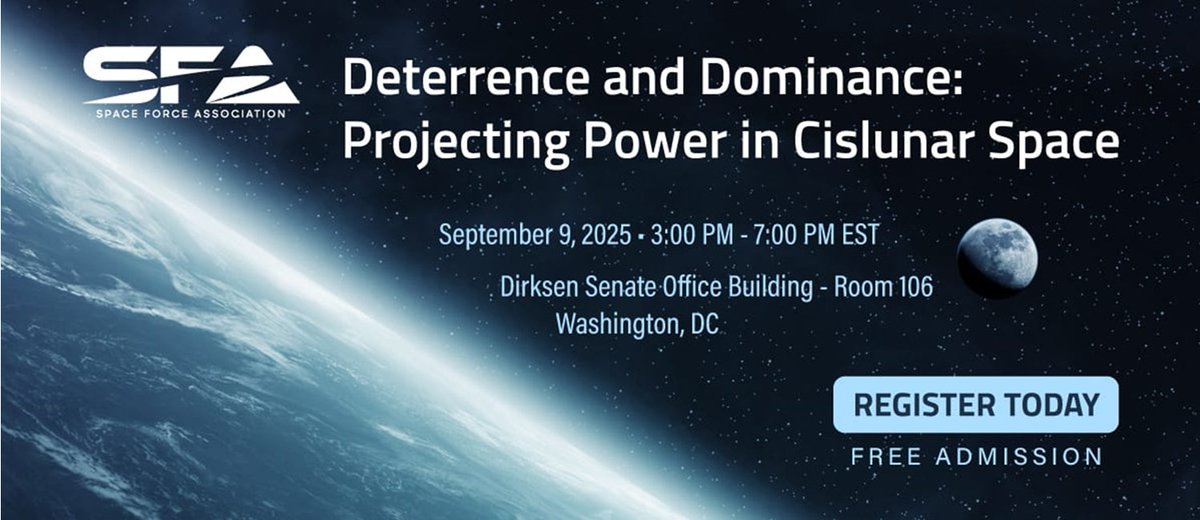 AdvancedSpace's tweet image. Cislunar space is the next frontier! ✨🛰️ Join us on September 9th in DC to learn how the U.S. can deter threats beyond Earth orbit, and hear from our CEO, Bradley Cheetham! 🚀

🔗 members.ussfa.org/event-6302222

#AdvancedSpace #Innovation2Orbit #SFASpacepower