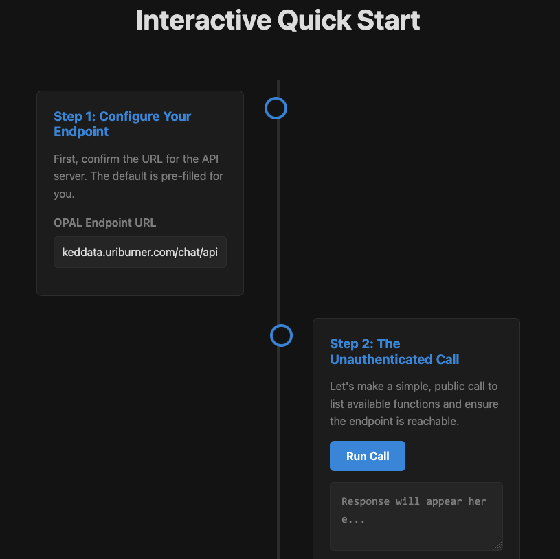 OpenLink's tweet image. This week&apos;s goal was to enhance the developer experience regarding the OpenLink AI Layer (OPAL). 

Here’s the result:

HTML Single Page App (SPA) that provides an simple API walkthrough (or playground).

openlinksw.com/data/html/opal…

Usage Screencast Demo: 
openlinksw.com/data/screencas…
