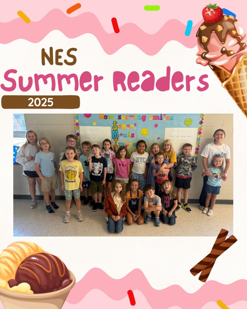 Congrats to all of our summer readers! Today we celebrated with a special ice cream treat. We are so proud of their efforts this summer and look forward to doing this again next summer! #ReadersAreLeaders #NESReads #NESRocks