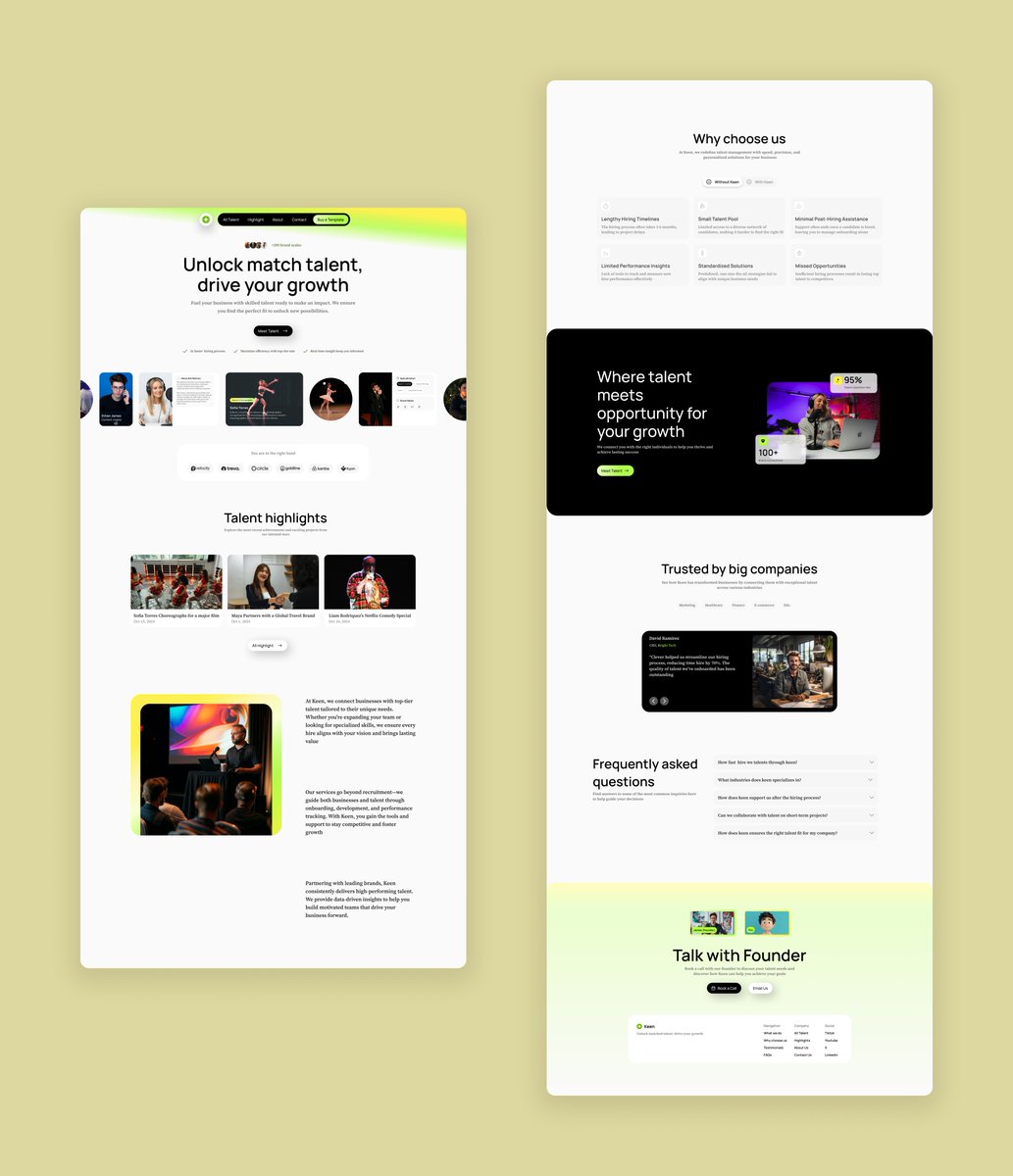 Day 9 — late submission, better than never. Building on my last post, I redesigned  Landing page and rebuilt every component with Auto Layout, Cleaner hierarchy, consistent spacing, smarter resizing. 

#UIDesign #UXDesign  #Figma