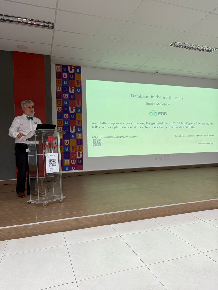 Databases in the AI Trenches (Bruce Momjian)

#pgconfbr