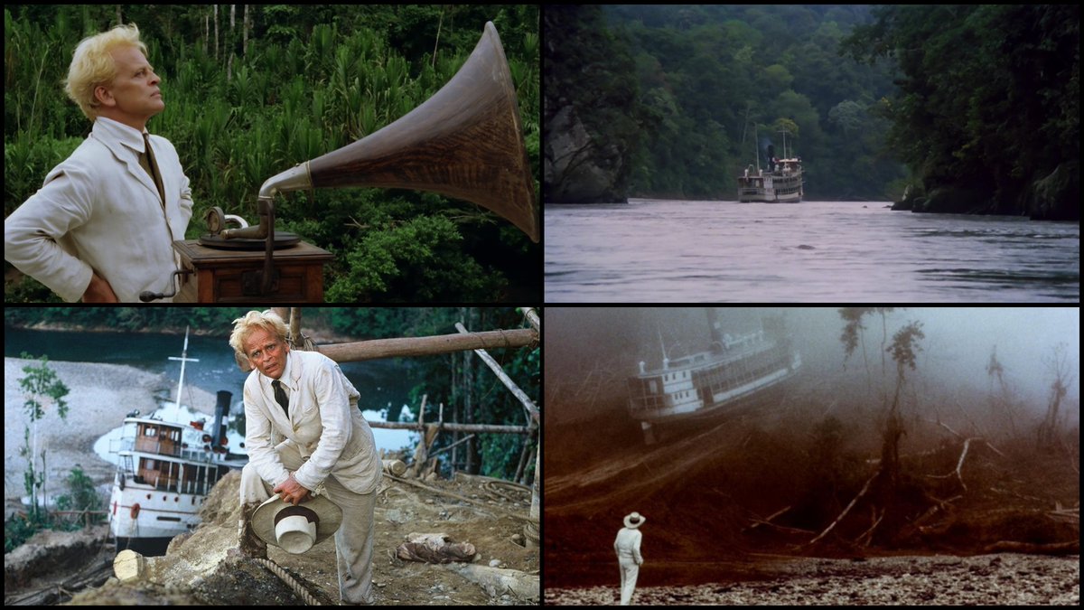 Werner Herzog on Fitzcarraldo (1982):

"Though we constructed an infrastructure there, filming was still very difficult. Phoning long distance was practically impossible, power cuts would occur twice a day, the dirt road from town to our offices was basically a swamp and taxi