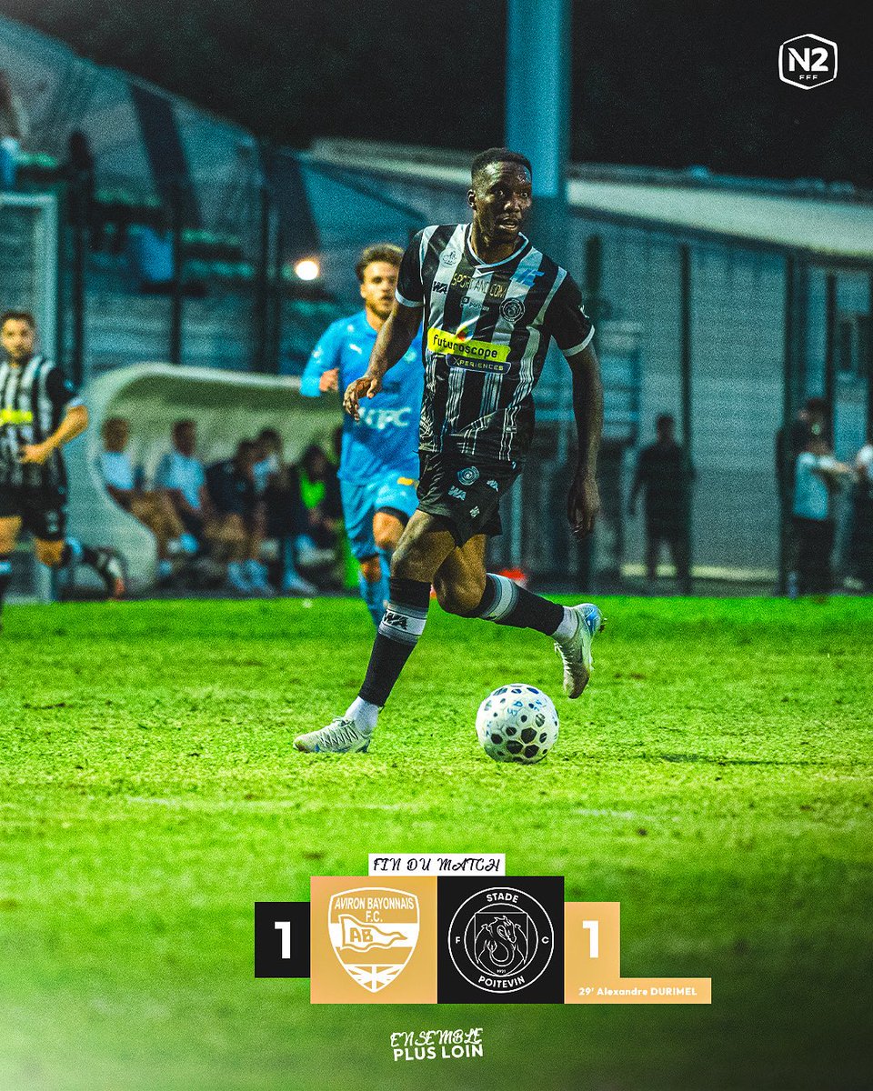 [#N2] 🤝 𝗙𝗜𝗡 𝗗𝗨 𝗠𝗔𝗧𝗖𝗛

Les Poitevins ramènent 1 point de Bayonne au terme d’un match engagé et une égalisation des locaux dans les ultimes instants de la rencontre sur penalty.

#StadePoitevin #National2 #EnsemblePlusLoin 🐉