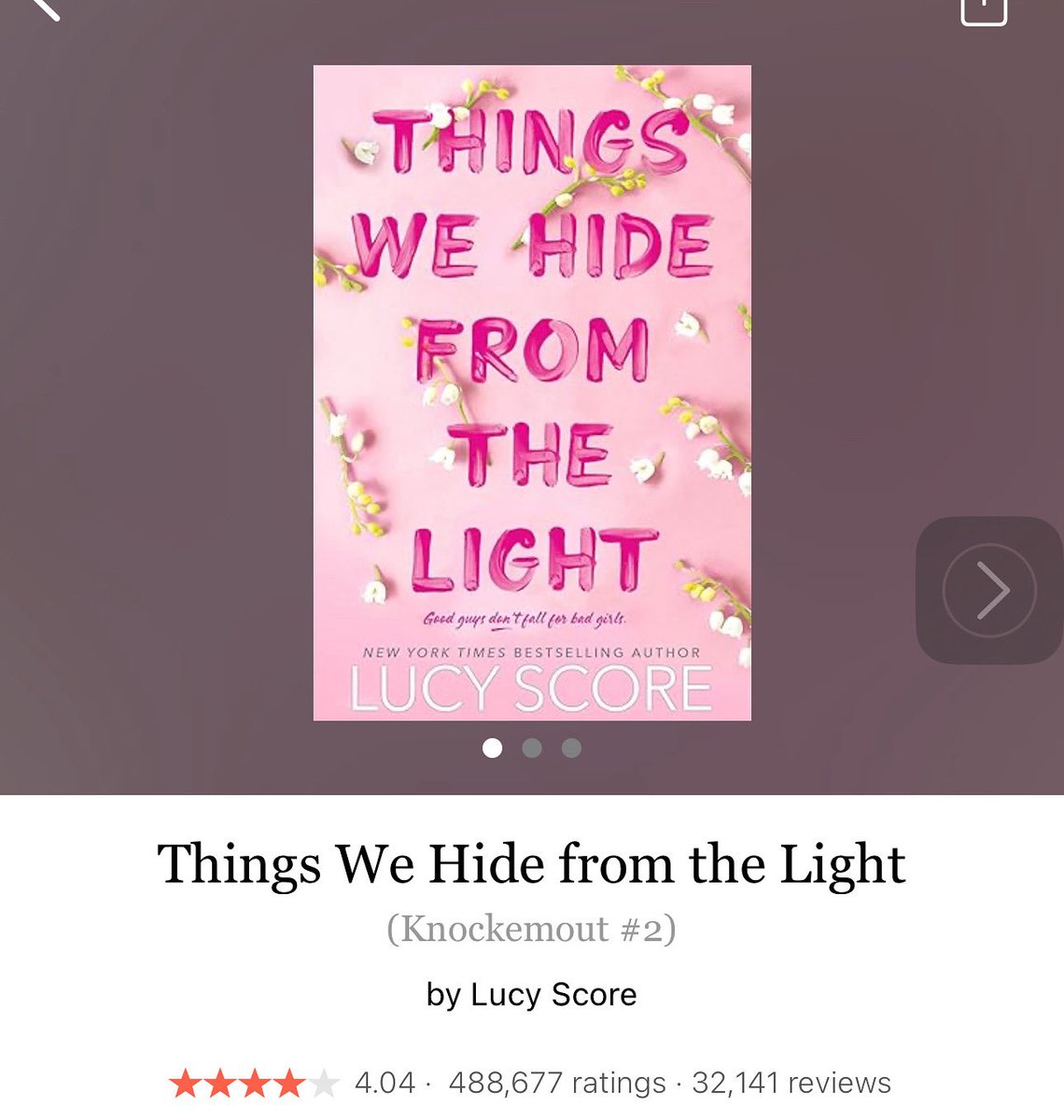 TaraDDonai's tweet image. Things We Hide from the Light by Lucy Score
 
#ThingsWeHideFromTheLight by #LucyScore #8032 #51chapters #574pages #724of1000 #series #book #120for31 #Book2of3 #KnockemoutSeries #NashAndAngel #book2of3 #june2025 #readitquick #whatsnext #clearingoffreadingshelves