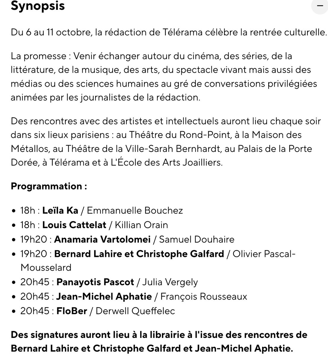 Au Théâtre du Rond-Point le 6 octobre, avec Télérama.
theatredurondpoint.fr/.../telerama-d…