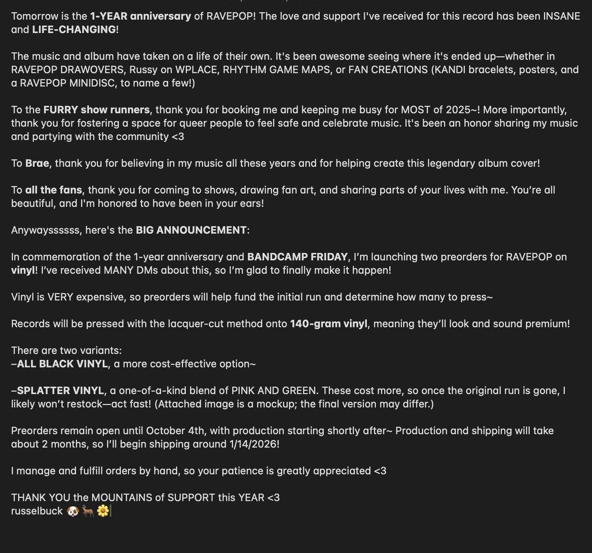 russelbuck 🐶 🎶 PERFORMING FURLUMINATI VEGAS, SAT tweet media