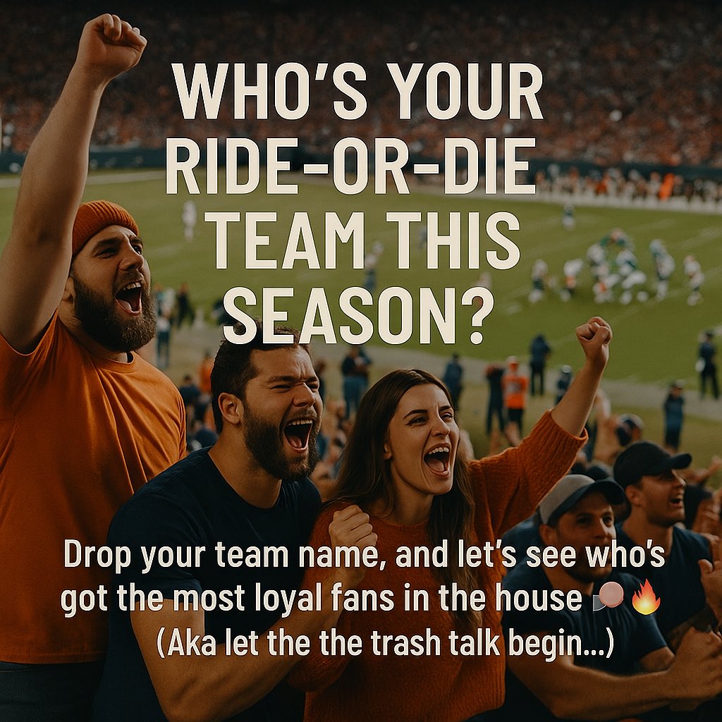 DelishDigits's tweet photo. 🧵🏈2
Who’s your ride-or-die team this season?👇🏻
Drop your team name, and let’s see who’s got the most loyal fans in the house 🗣️🔥
(Aka let the trash talk begin…)
#FantasyFootball #FantasyBraggingRights 
#KickoffReady #FootballEnergy #PrimetimeFootball #FootballFansUnite https://t.co/zT2XDXPXaQ