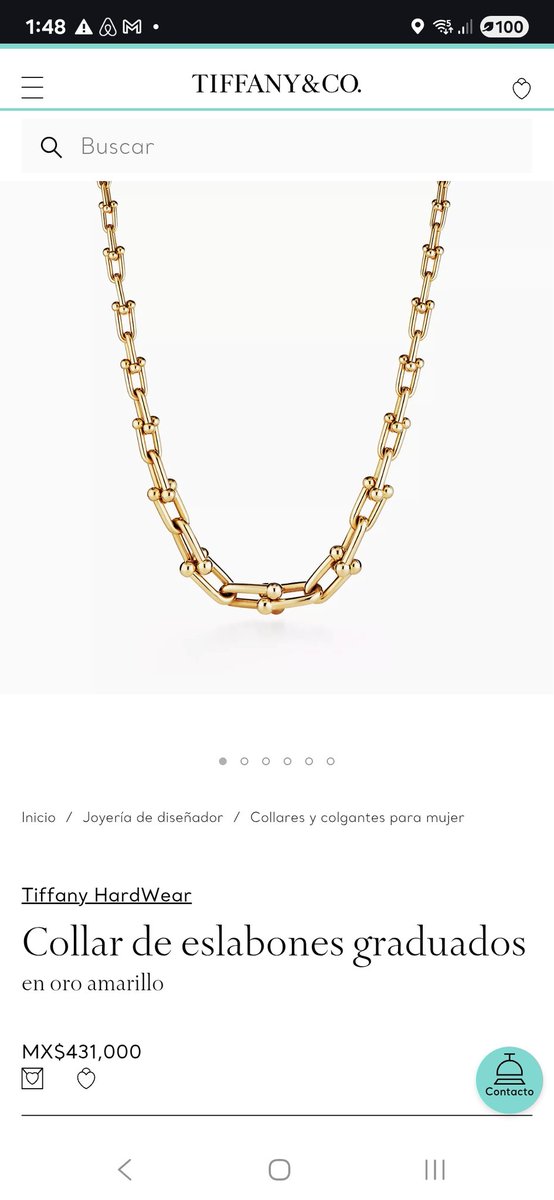 Sandra Cuevas usando un collar de eslabones graduado, Tiffany Hardwear de 431 mil pesos. La ex delegada de la Cuauhtémoc y su fortuna inexplicable.