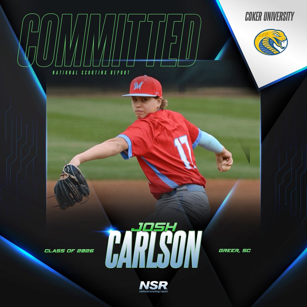🚨#CommitmentAlert🚨
Congrats to #NSRbaseball 2026 grad Josh Carlson for committing to Coker University!💪⚾️

👤 Coach Mark Galyean 
#NSRcommit
#NSRJoshCarlson

#NSRcommit #collegerecruiting #success #teamwork #nsrathlete #sports #goals 
#motivation #collegeathlete #nsrnow