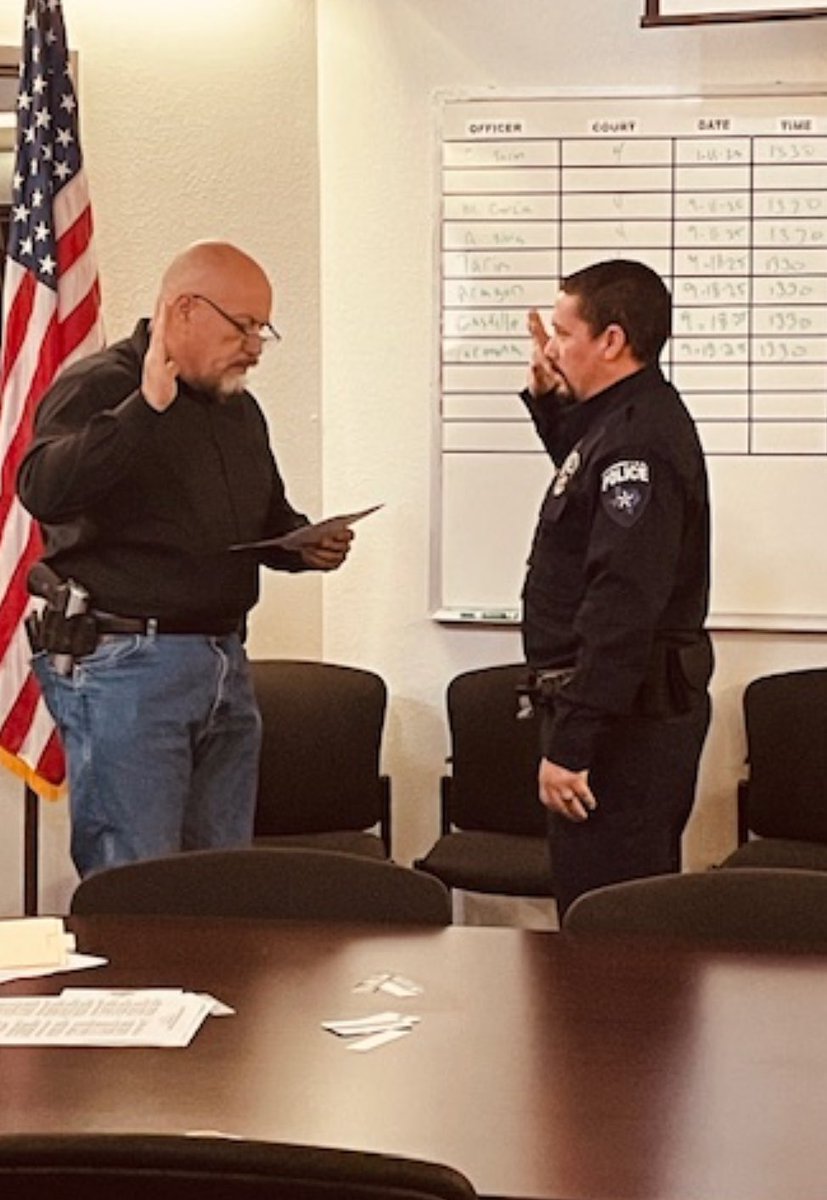 SOCORROISDPD1's tweet image. SISD PD swore in our newest officer today, Jose Villalobos. Welcome to the department!