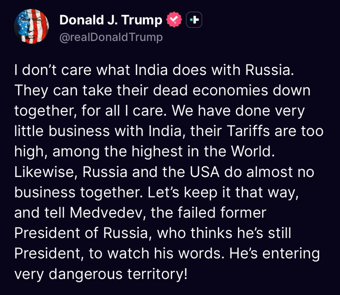 India is not an ally of the United States.

It is time to impose tariffs on India.
We need to tariff India's outsourcing industries, call centers and IT tech support. 

Cancel H1-B visas for programmers. 
We do not have a shortage.