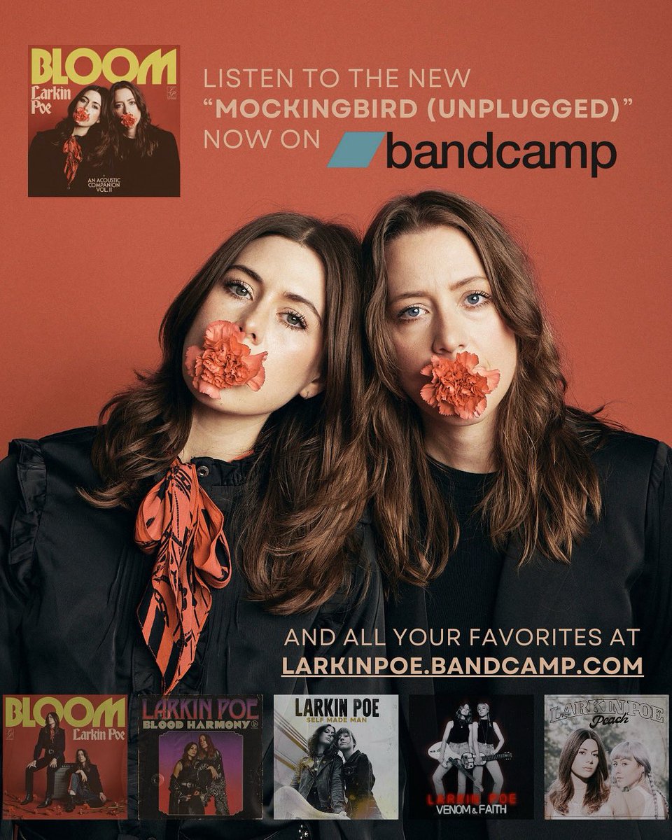Happy #BandcampFriday! “Mockingbird (Unplugged),” and all of your favorite Larkin Poe tracks, are now available to purchase digitally on <a href="/Bandcamp/">bandcamp</a> 
larkinpoe.bandcamp.com
