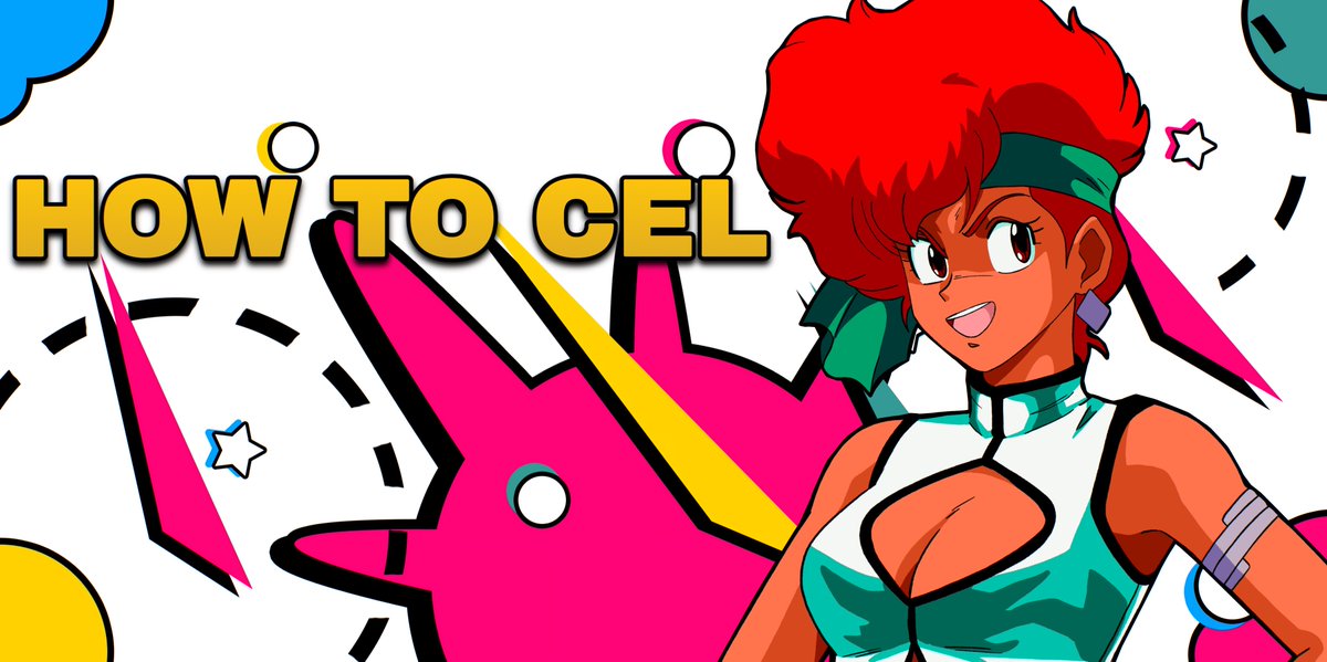 HOW TO EMULATE CEL ANIMATION IN DIGITAL ART: A 🧵 (Starring Kei from Dirty Pair)