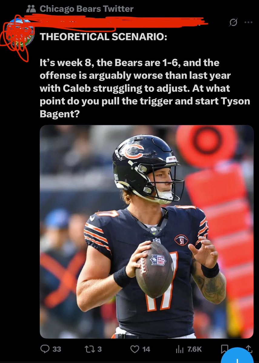 We are minus 2 days away from their first game but bears twitter has already begun the next rebuild