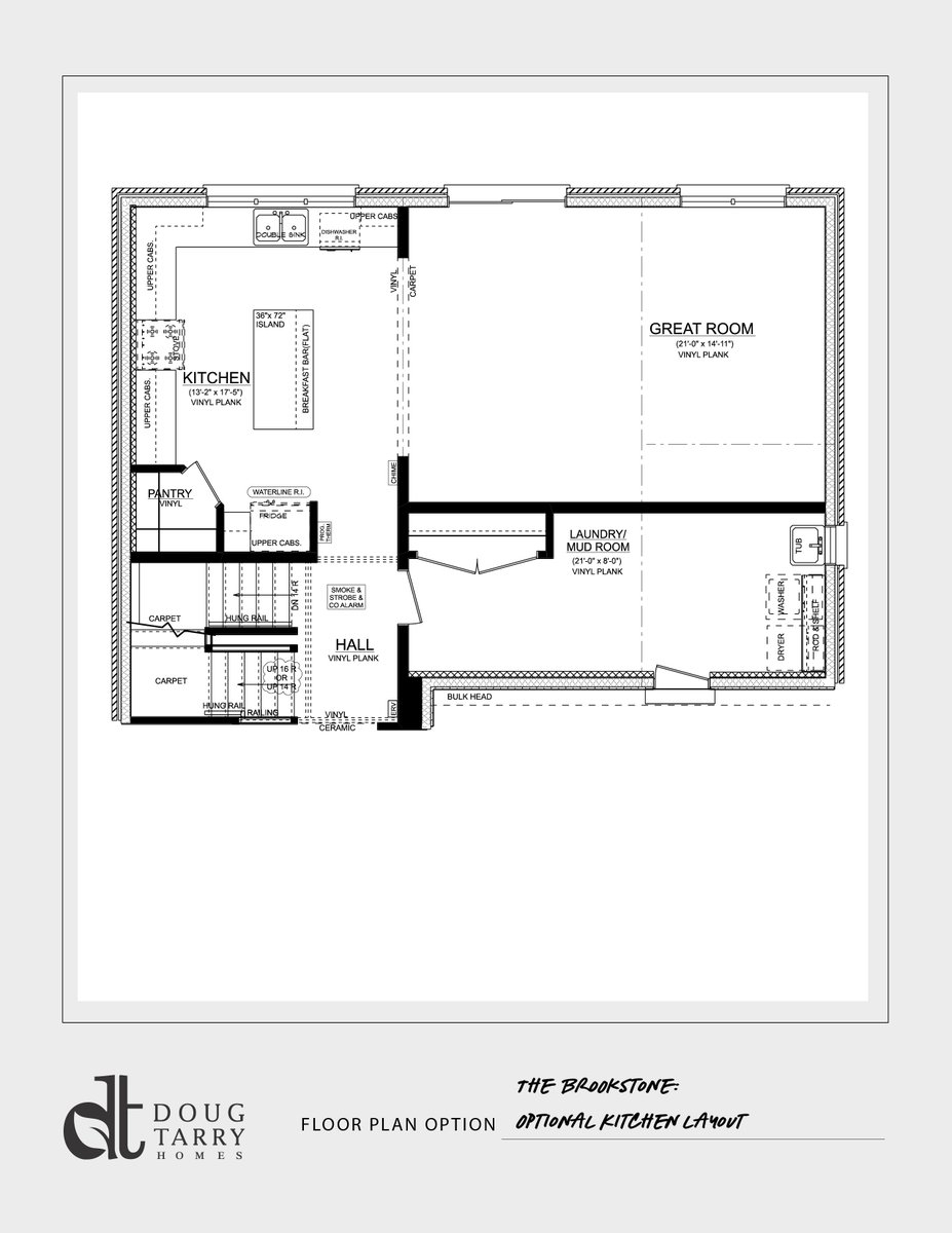 Floor Plan Friday! This week: the Brookstone Optional Kitchen Layout 

By moving the kitchen behind the stairs, you get a larger, open cooking + entertaining space with a corner pantry — more room, more function, more flow.

Would you choose this option? 

#DougTarryHomes