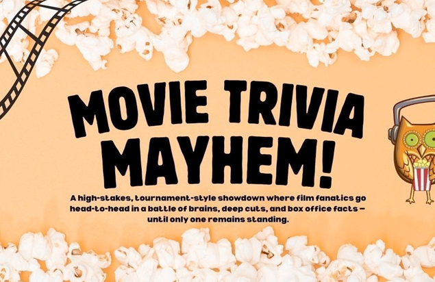 On 9/19 <a href="/ArtsQuest/">ArtsQuest</a> presents a cinematic clash like no other: Movie Trivia Mayhem! 

🎟️/info: brnw.ch/21wVvWu

A high-stakes, tournament-style showdown where film buffs go head-to-head in a battle of brains, deep cuts, &amp; box office facts until only one remains standing.