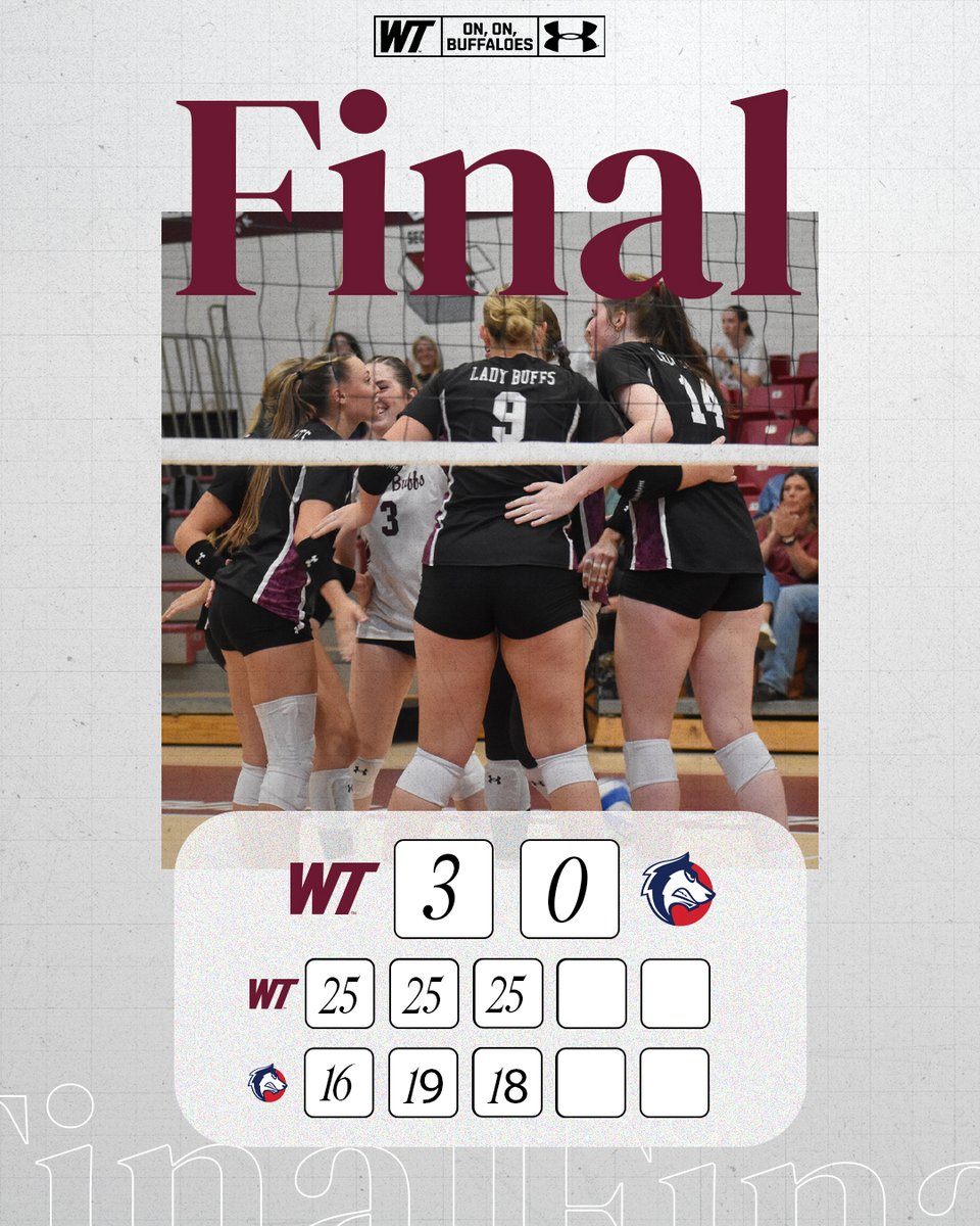 WTAMUVolleyball's tweet image. No. 8⃣ WT Opens the Season with a 🧹

#BuffNation | #WESTisBEST