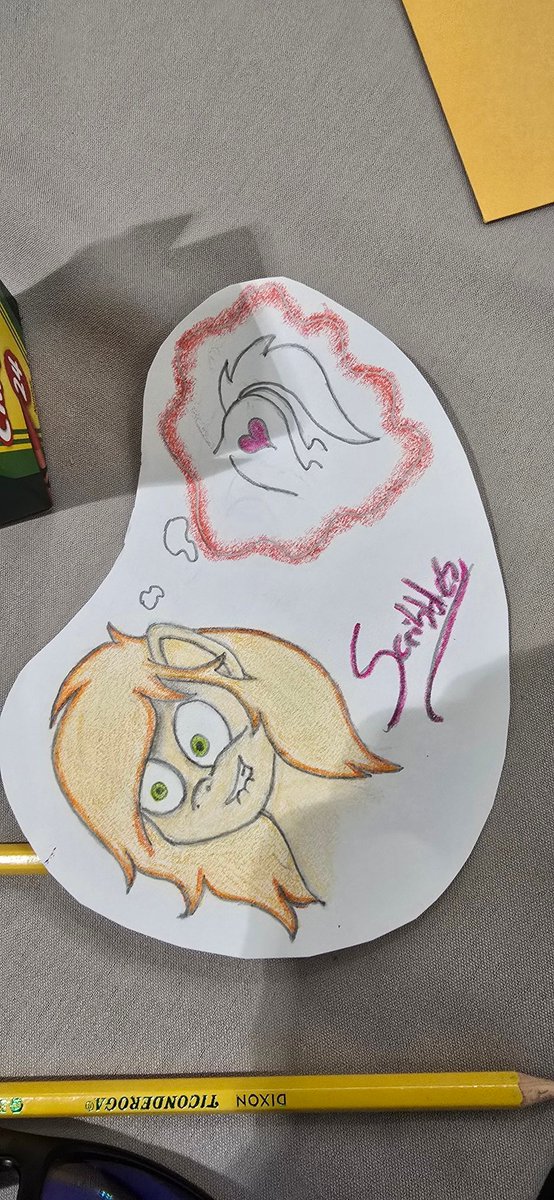 RoccoRoccs's tweet image. At #marefair doing the OC swap thingy and drew a thing for someone named scribbles. Hope it wasn&apos;t inappropriate