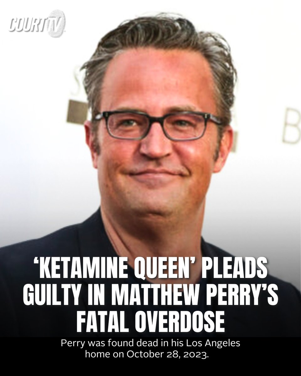 CourtTV's tweet image. Jasveen Sangha, known as the &quot;Ketamine Queen,&quot; pleaded GUILTY Wednesday to selling actor #MatthewPerry the ketamine that led to his death. She is the fifth and final defendant to admit guilt in connection with Perry&apos;s fatal overdose. 

#CourtTV What do YOU think?