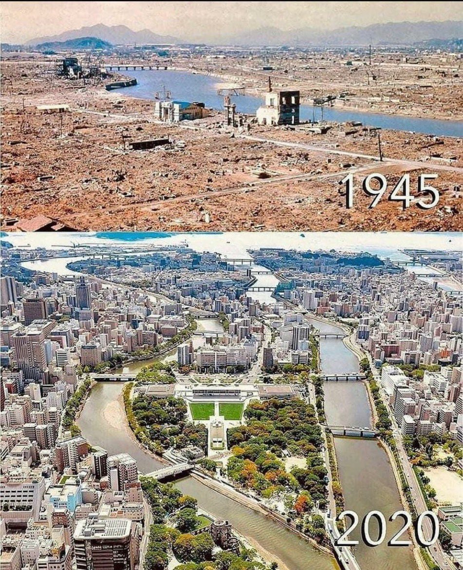 <a href="/historyinmemes/">Historic Vids</a> Hiroshima in 1945 vs 2020