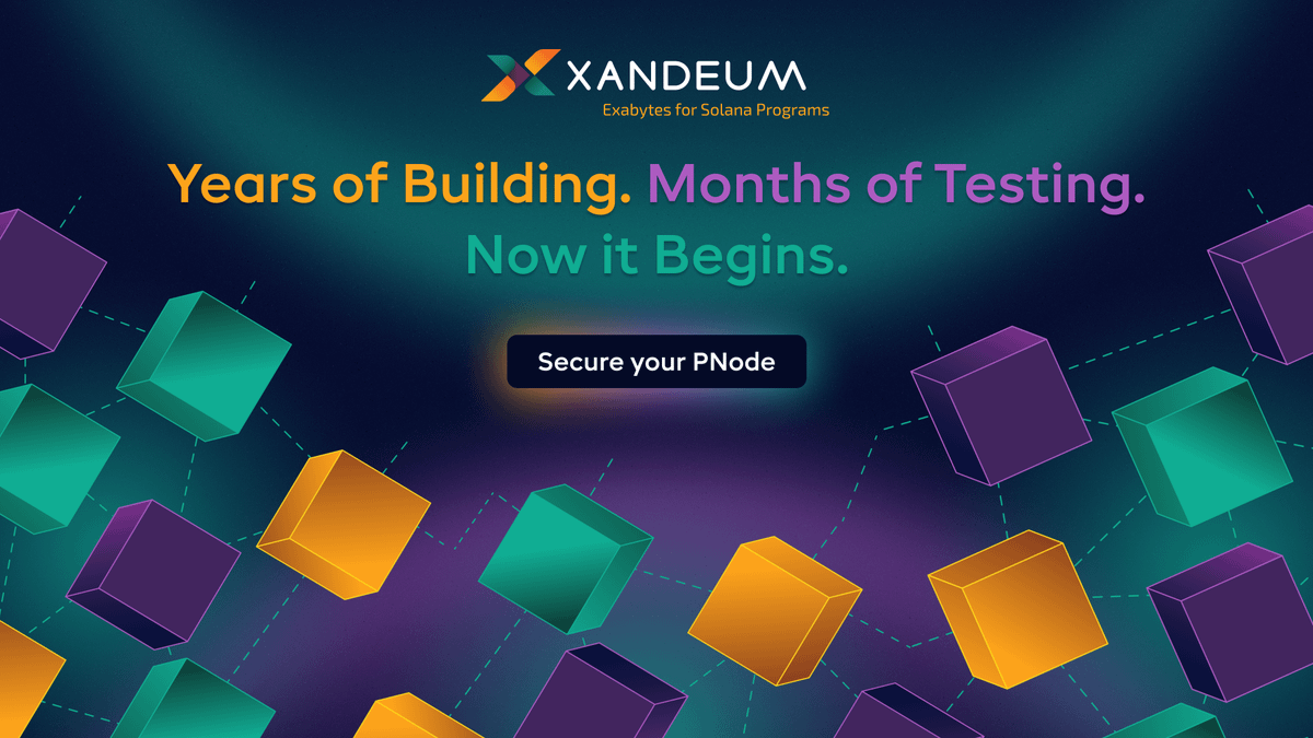 Xandeum's tweet photo. The price drops over time, but so do your rewards.

pNodes bought early come with limited NFTs that supercharge your income.

Later buyers miss out on that edge 👇
https://t.co/IH55xJinIa https://t.co/5AsokGkgBK