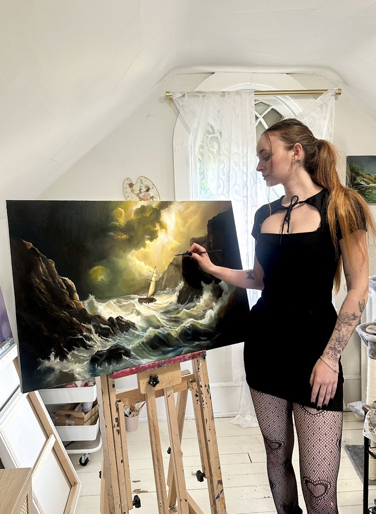 “The Passage”. 

When life feels turbulent, I often find myself painting the ocean. There’s something about stepping into its storms and light that feels healing - like creating a world where chaos and beauty can exist together.