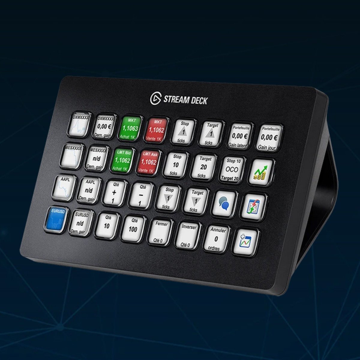 ProRealTime's tweet image. 🚀 StreamDeck 🚀

Step up a gear with Streamdeck:

Quickly place orders on one or more instruments
Display useful information (price, bid/ask) even if you switch applications
Enjoy a comfortable, customizable interface