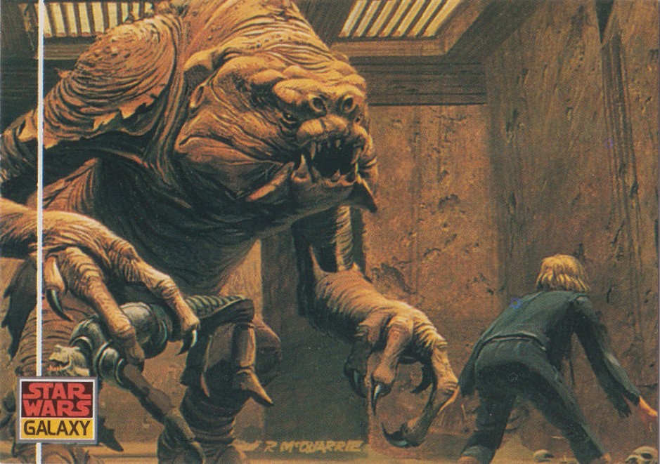 AustinGorton's tweet photo. Card #044: Luke Skywalker's Confrontation
All things considered, the final scene from the film matches this production art pretty closely!
#TradingCardADay #SWG1 #StarWars #RalphMcQuarrie #DesignofStarWars #ReturnOfTheJedi #LukeSkywalker https://t.co/9bRinMjd7w