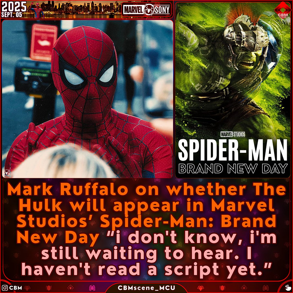 CBM SCENE (@mcuscene) on Twitter photo Marvel Studios’ Spider-Man: Brand New Day
Bruce Banner Marvel Studios’ Spider-Man: Brand New Day
Bruce Banner