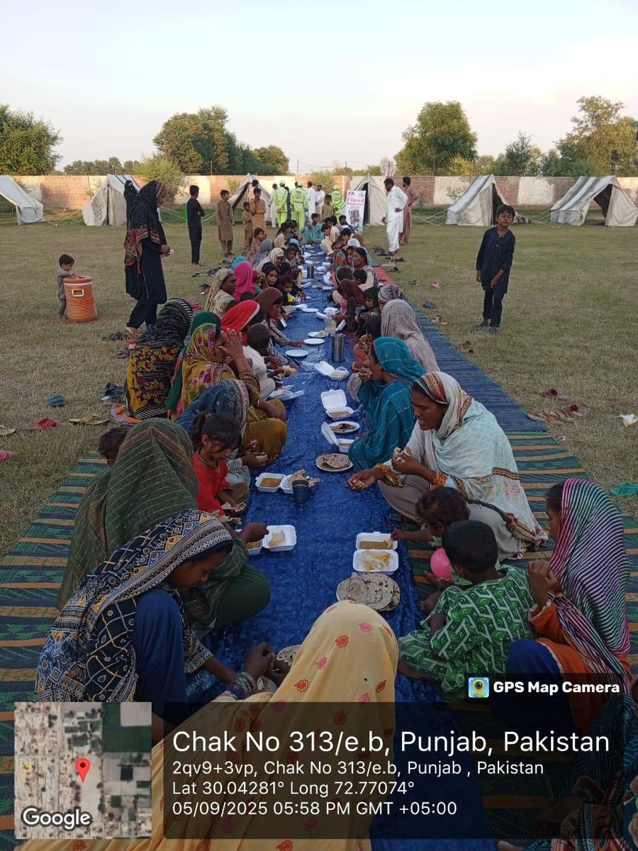 Flood relief camps Vehari.