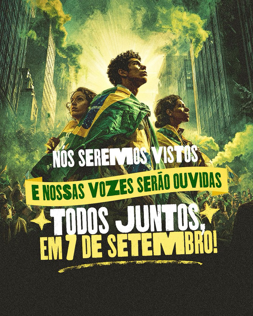 No 7 de Setembro, vamos às ruas, de todo o Brasil, numa só voz!

O Brasil precisa de nós.

Comente aqui em qual cidade você vai estar com a gente👇 

7 DE SETEMBRO NAS RUAS