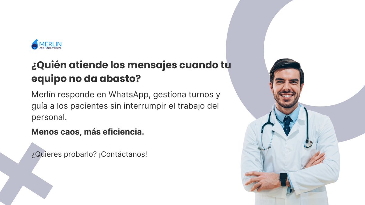 Merlín llegó para ordenar la gestión en clínicas y hospitales: responde por WhatsApp, organiza turnos y avisa cuando algo necesita intervención humana.

¿Te gustaría probarlo? Escríbenos -->  bit.ly/44qMxsD

#Merlin #IAenSalud #AsistenteVirtual #Clínicas  #Kunan