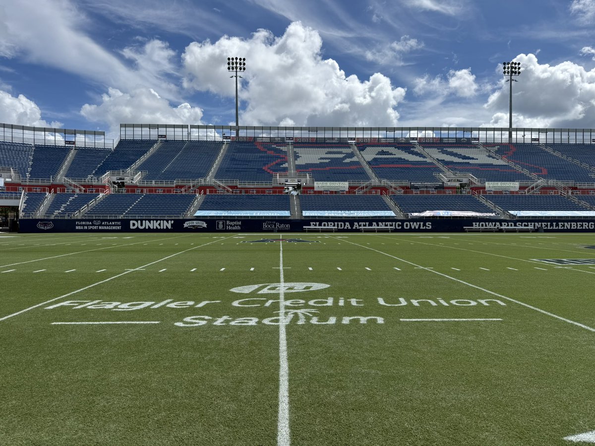 Ready to roll for our home opener Saturday night here at FAU. Been quite a week battling weather and practice schedules, we’ve gotten more rain this week than the last 2 months combined. Proud of the crew and the efforts made to get us to this point.